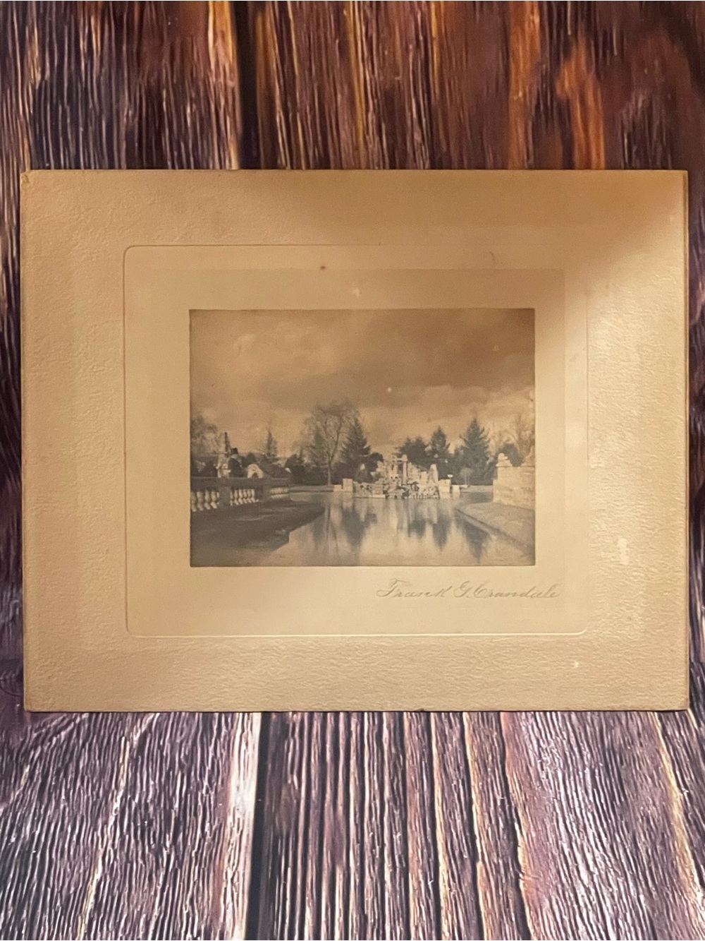 Vintage or Antique Old Photograph Frank Grandale Tower Grove Park St. Louis